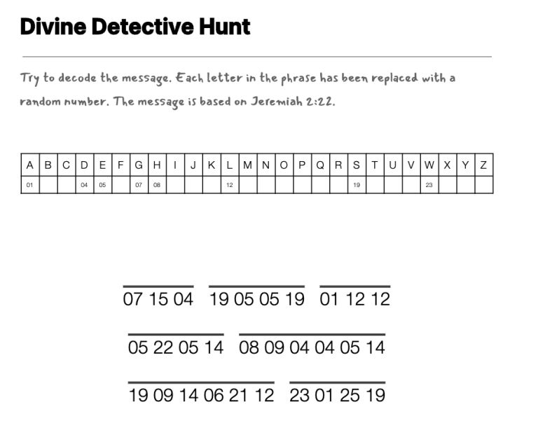 A Clean Slate cryptogram